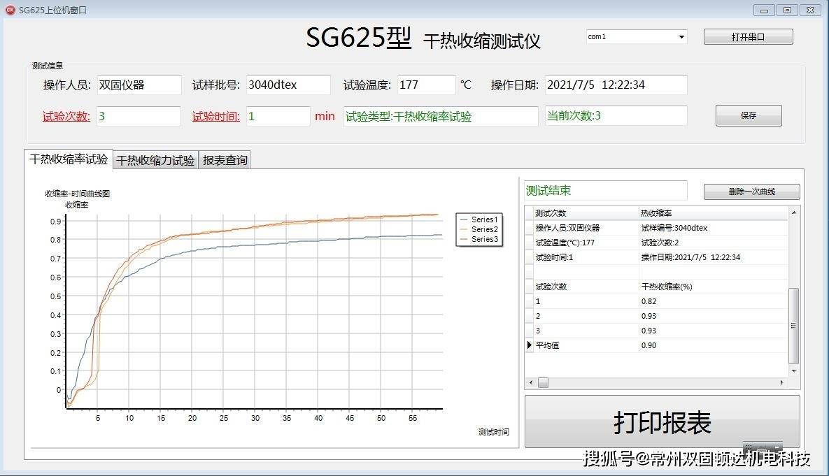 纱线|简述SG625-III型干热收缩测试仪