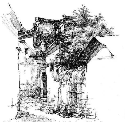 【艺考】素描风景,素描场景高清作品