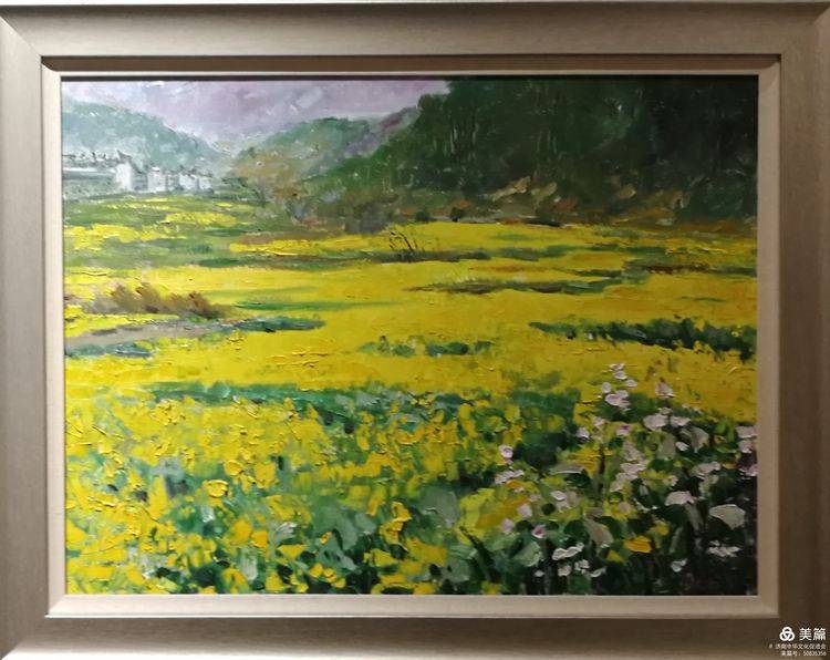 胡妍芳 《希望》100cm×90cm 油画弭战《春之恋》90cm×120cm 油画