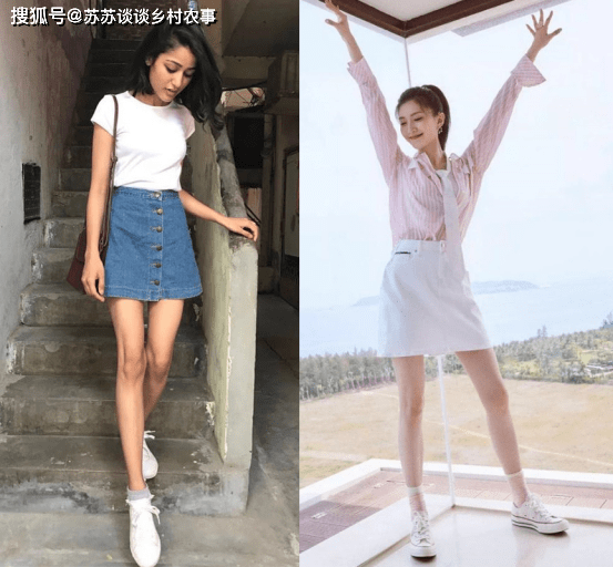 短裙|谁说“运动鞋与裙子”气场不和？这5种裙子与运动鞋真是神仙搭配