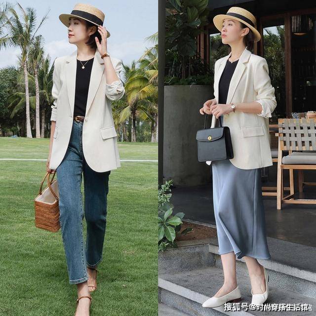 条纹|好衣品对女人很重要，这位博主的夏季穿搭，优雅知性显气质