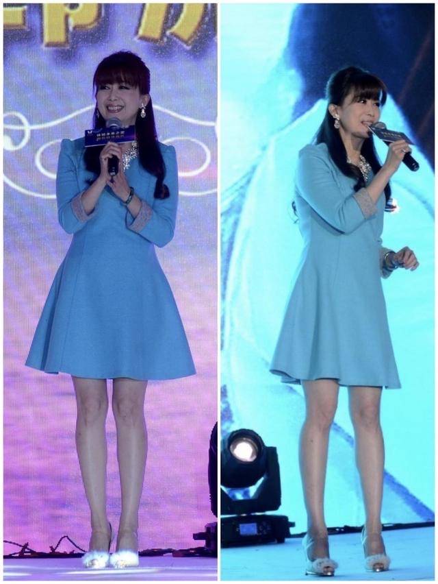 效果|52岁孟庭苇不肯服老，穿短裙配厚刘海还在扮少女，身材确实是不错