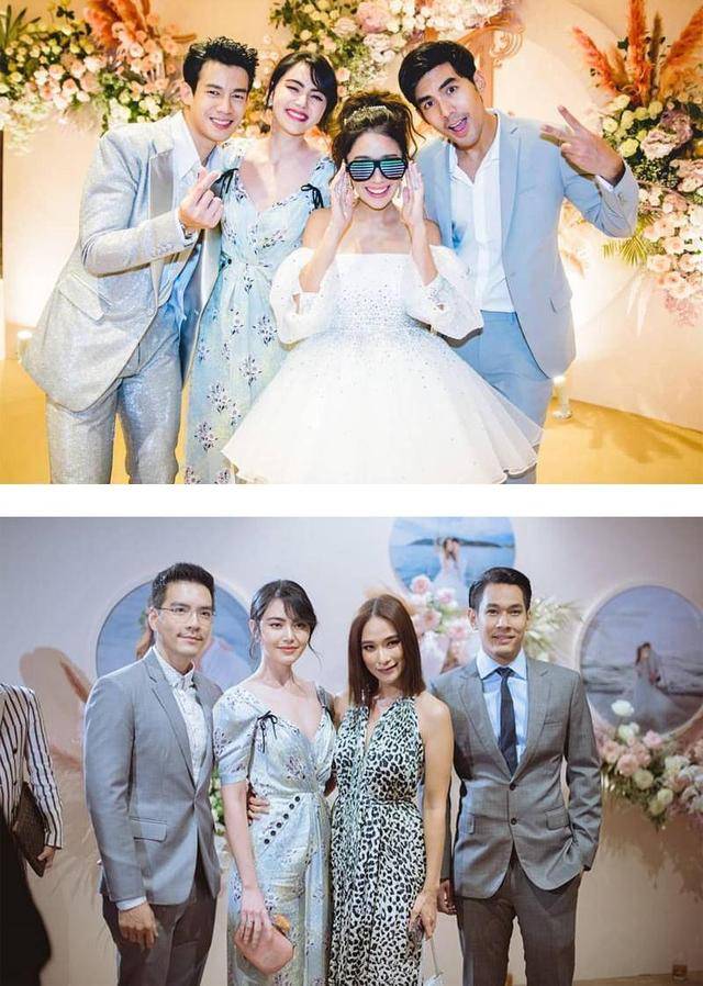 Mai|泰国女星Mai穿印花裙参加好友婚礼，优雅气质抢尽新娘风头