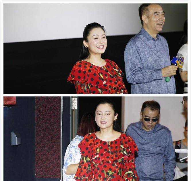 风韵|陈红虽然已经50多岁了，但神态风韵仍在，穿着黑点红裙气质极佳