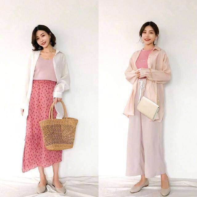 高跟鞋|小个子夏季穿搭，衬衫搭配牛仔裤短裙超实用，气质提升一个档次