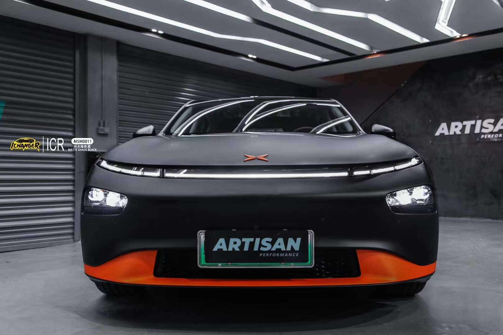 小鹏p7贴膜ichanger(icr)改变者改色膜消光暗影黑