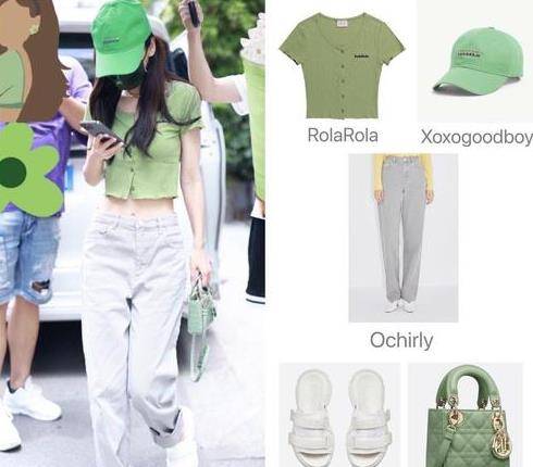 设计|杨颖秀最新私服穿搭，长裤短上衣青春女团范，随意又飒气