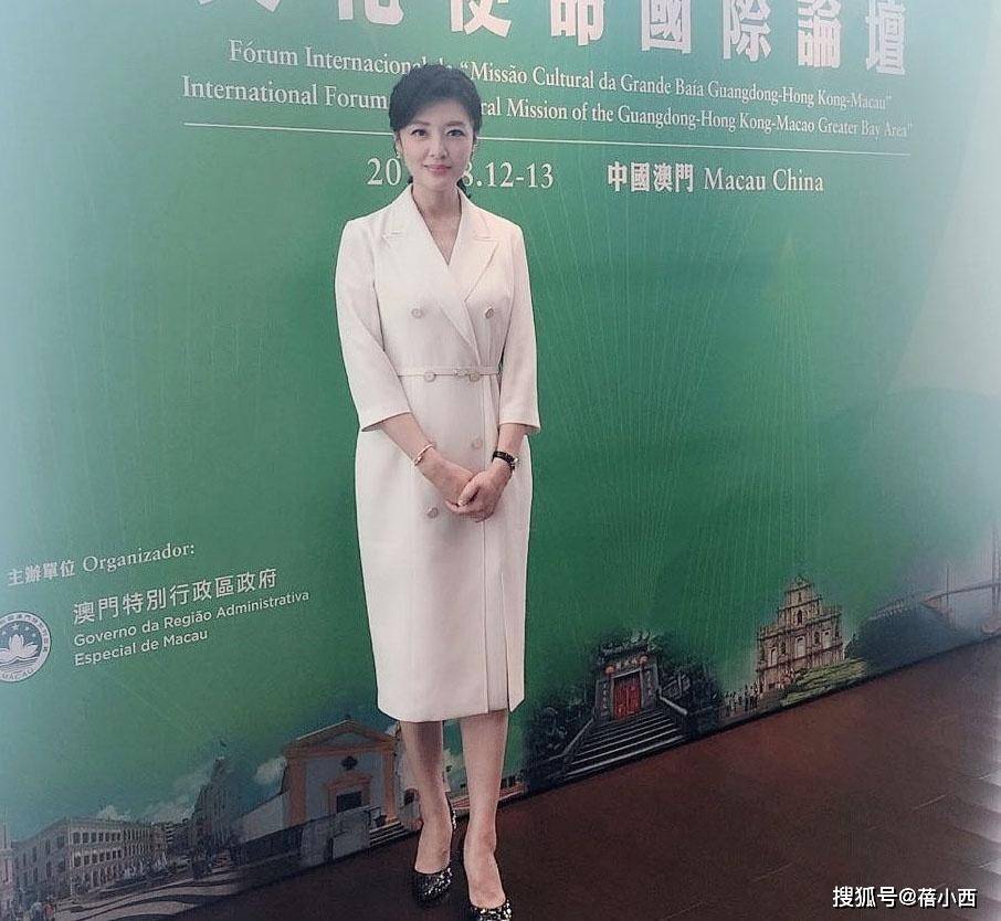 整体|周涛气质独特又一绝，穿红色连衣裙展现优越气质，薄纱裙仙气飘飘