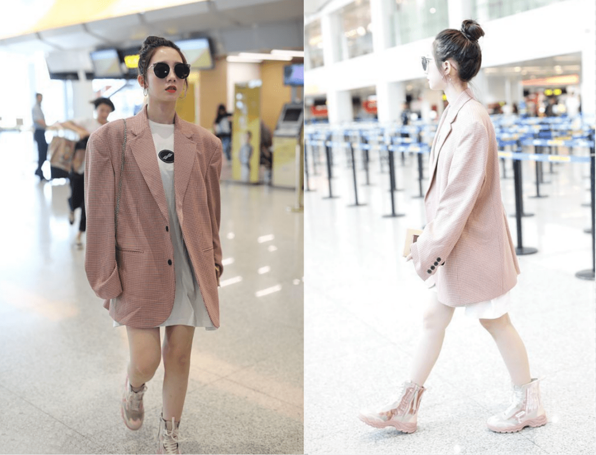 设计|孟美岐的打扮真飒,黑西装都能穿得这么特别,既显身材还显曲线