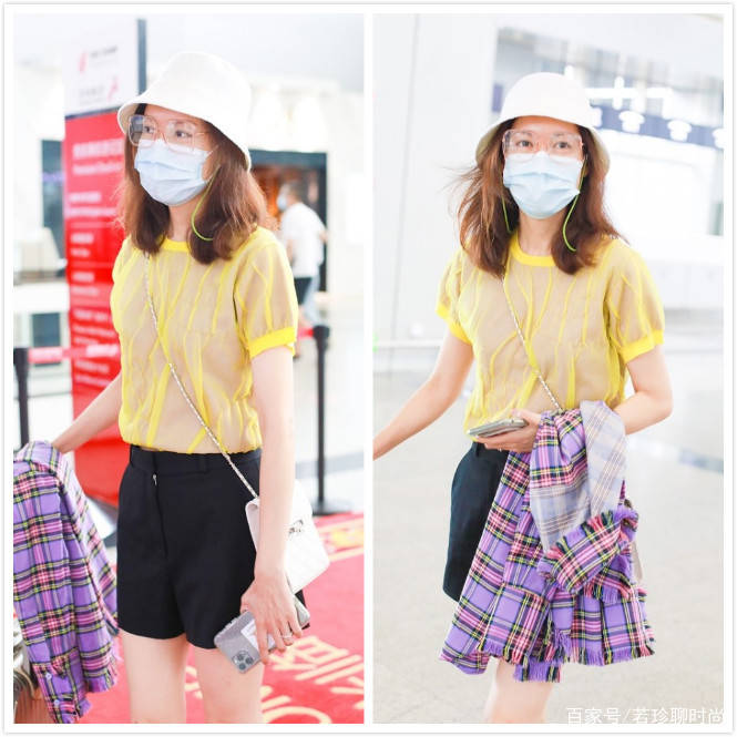 服装|高露真的好有少女感，穿绿袜子和短裤，看着可可爱爱像小姑娘