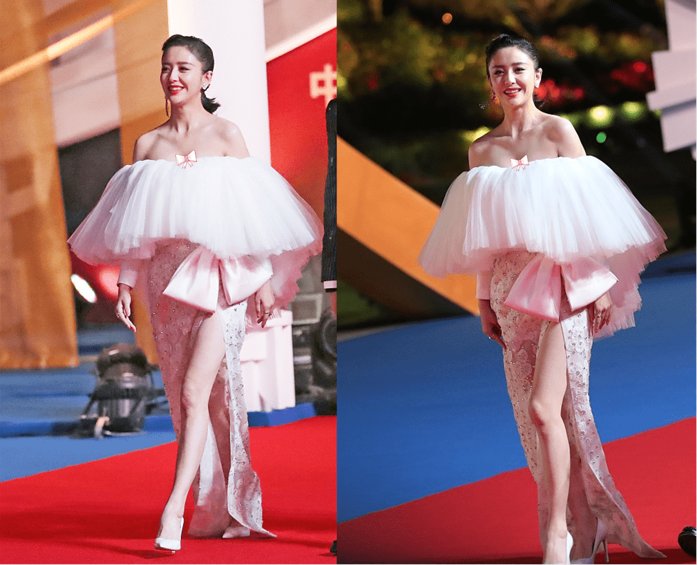 大腿|佟丽娅真挺＂敢穿＂的，穿长裙叉都开到大腿了，不过不低俗还有韵味