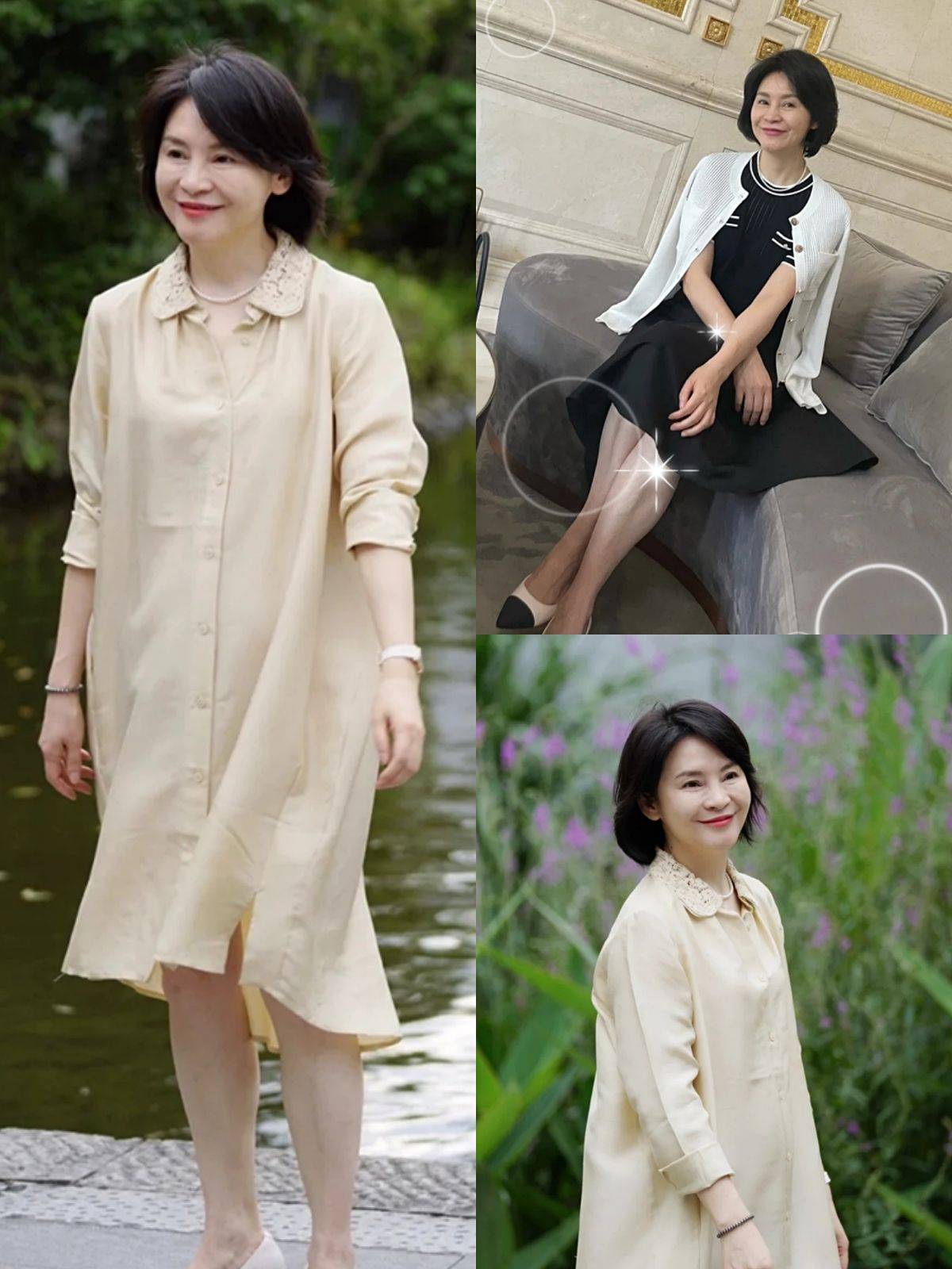 设计|过于真实的50岁女人穿搭，没有“设计款+大波浪”，也能气质惊艳