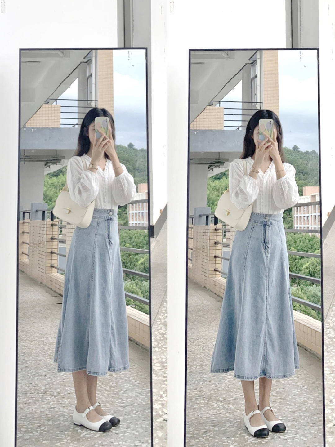 高个子|教师要怎么搭配才大方得体，衬衫搭配半身裙，跟着这样穿准没错！