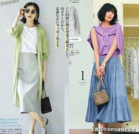 腰部|讲真的,夏天这样穿“T恤+半裙”,显瘦又洋气,你买了吗?