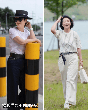 下半身|上了年纪的女性,多穿“T恤+阔腿裤”,3个简单技巧助你更优雅