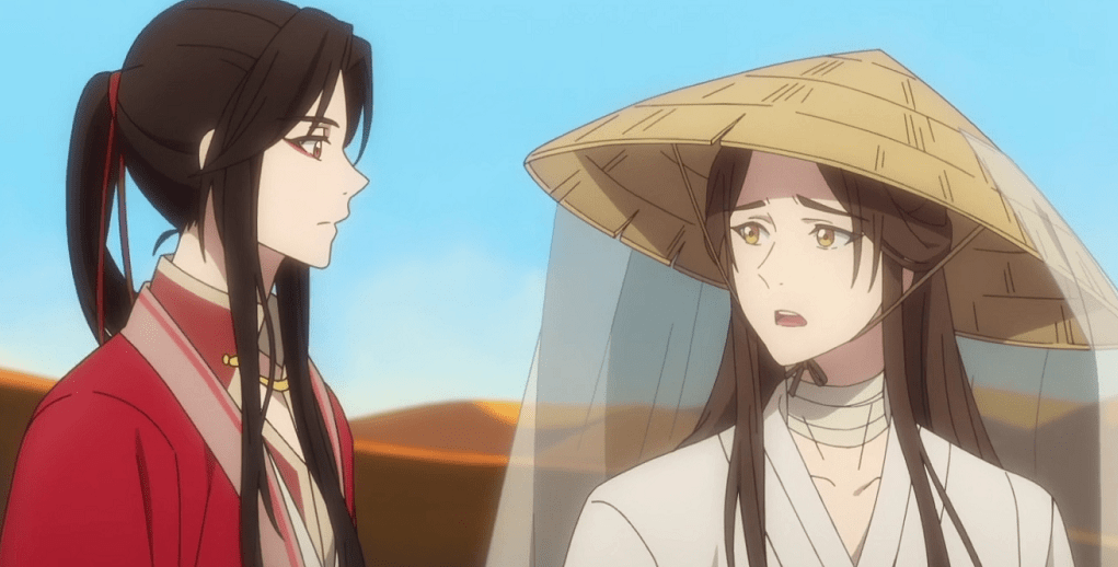 原创天官赐福真人版谢怜被蛇咬伤的镜头露出斗笠这玩意能挡雨