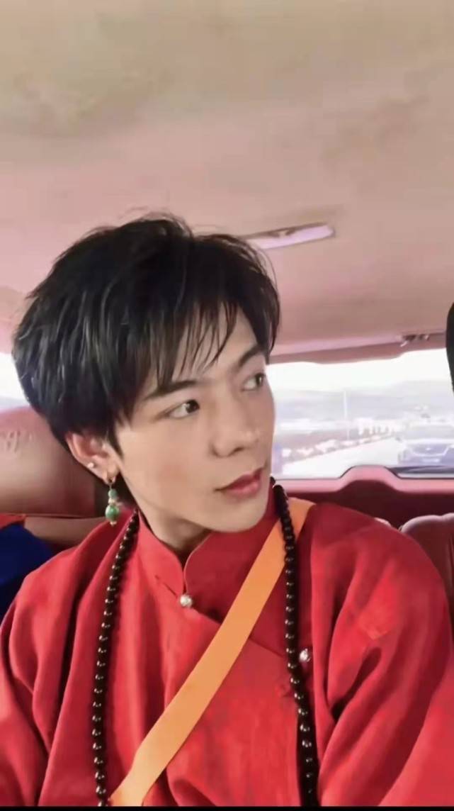 民族|丁真骑白马上街超有排面!穿藏袍举国旗意气风发,笑容好有感染力