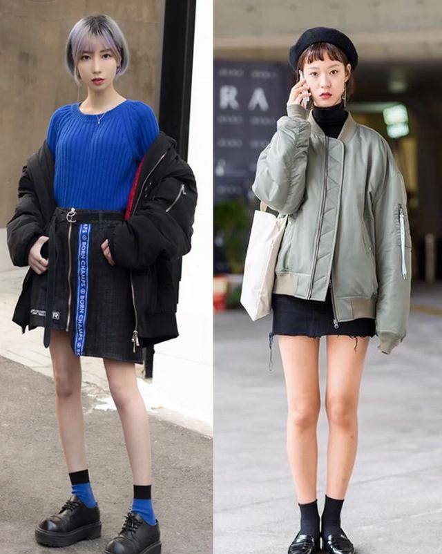 飞行员|飞行员夹克这样的搭配，轻松get韩国小姐姐的时尚范，高阶又帅酷