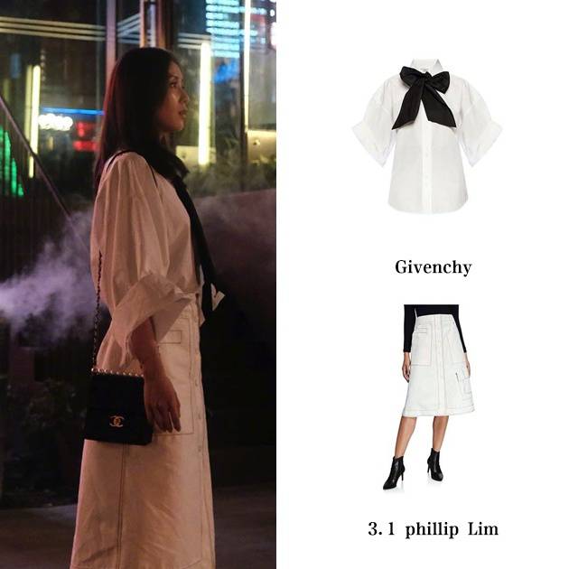 蒋南孙到底有多偏爱白色呢,这一身total白色的givenchy衬衫搭配3.