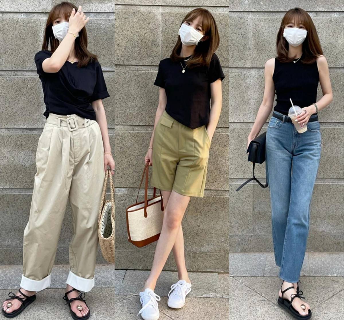 西裤|夏季衣服再多不如会搭,不信看她用实用款穿出好气质,优雅又时尚