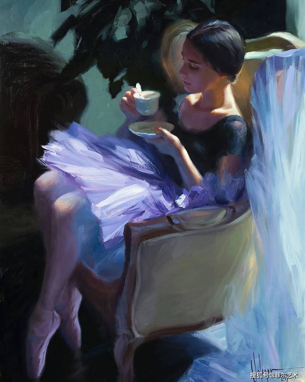 俄罗斯画家弗拉基米尔人体油画里的美女美得让人难忘