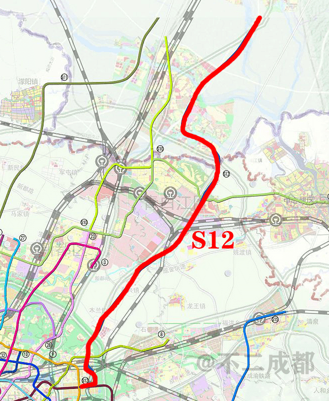 s15(天府新区-龙泉驿区-新都石板滩)成都市域铁路s15线,连接天府新区