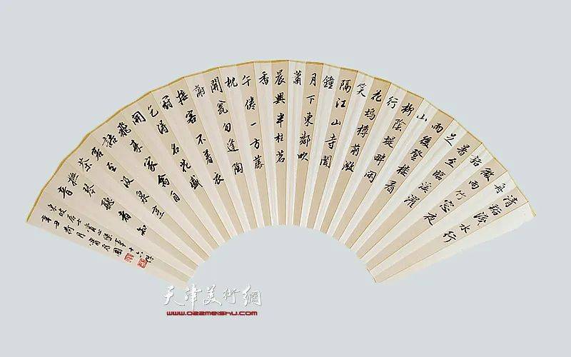 天津市青年书法家宁厚圃扇面书法作品欣赏