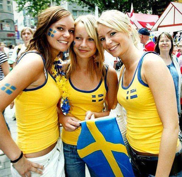 瑞典美女球迷图片