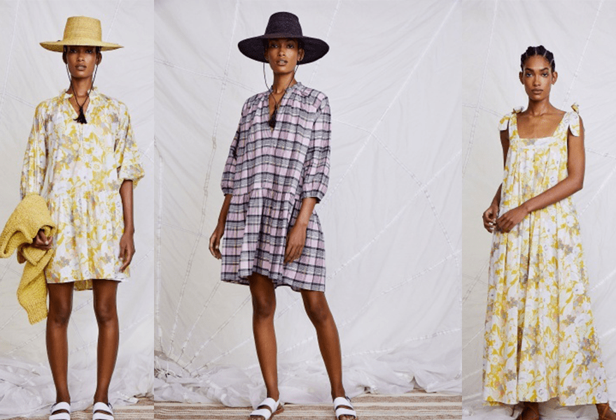 对比|Apiece Apart 2021春夏，蓝色与浅色调的清新，还有休闲、度假感