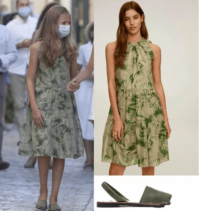 莱昂|16岁莱昂诺尔不再扮成熟,一身碎花套装衣元气满满,比妹妹还显小