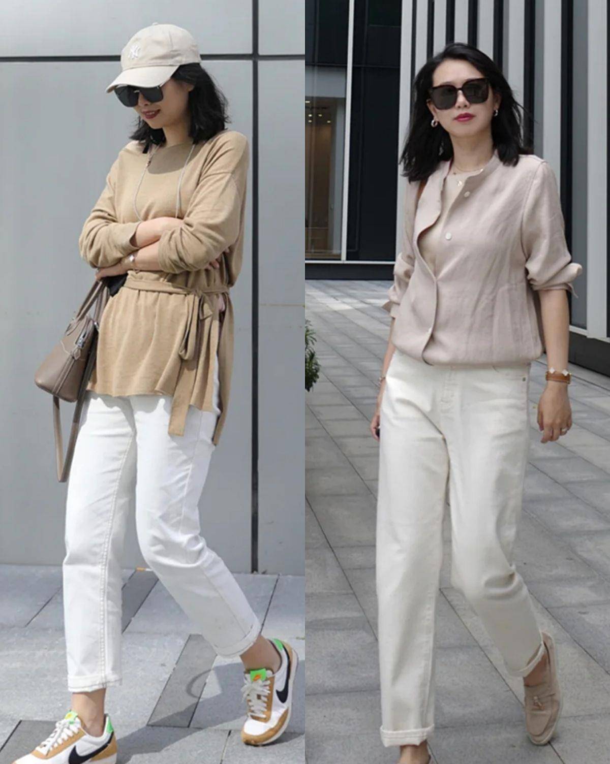 颜色|这才是中年女性该有的打扮,九分裤+平底鞋,显瘦舒适又知性