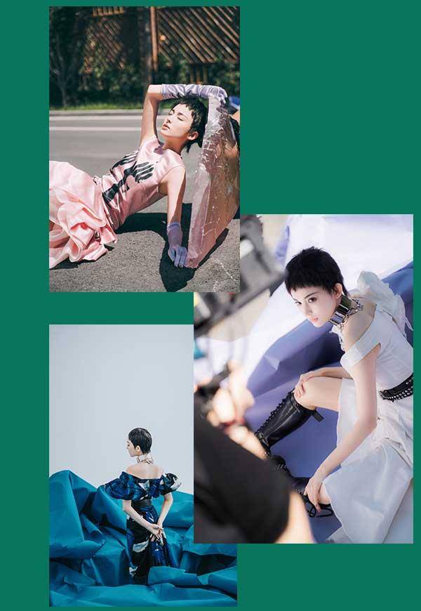 身材|娜扎暴露了穿搭小心机,把v领当斜肩穿时尚又显上镜脸,锁骨很美