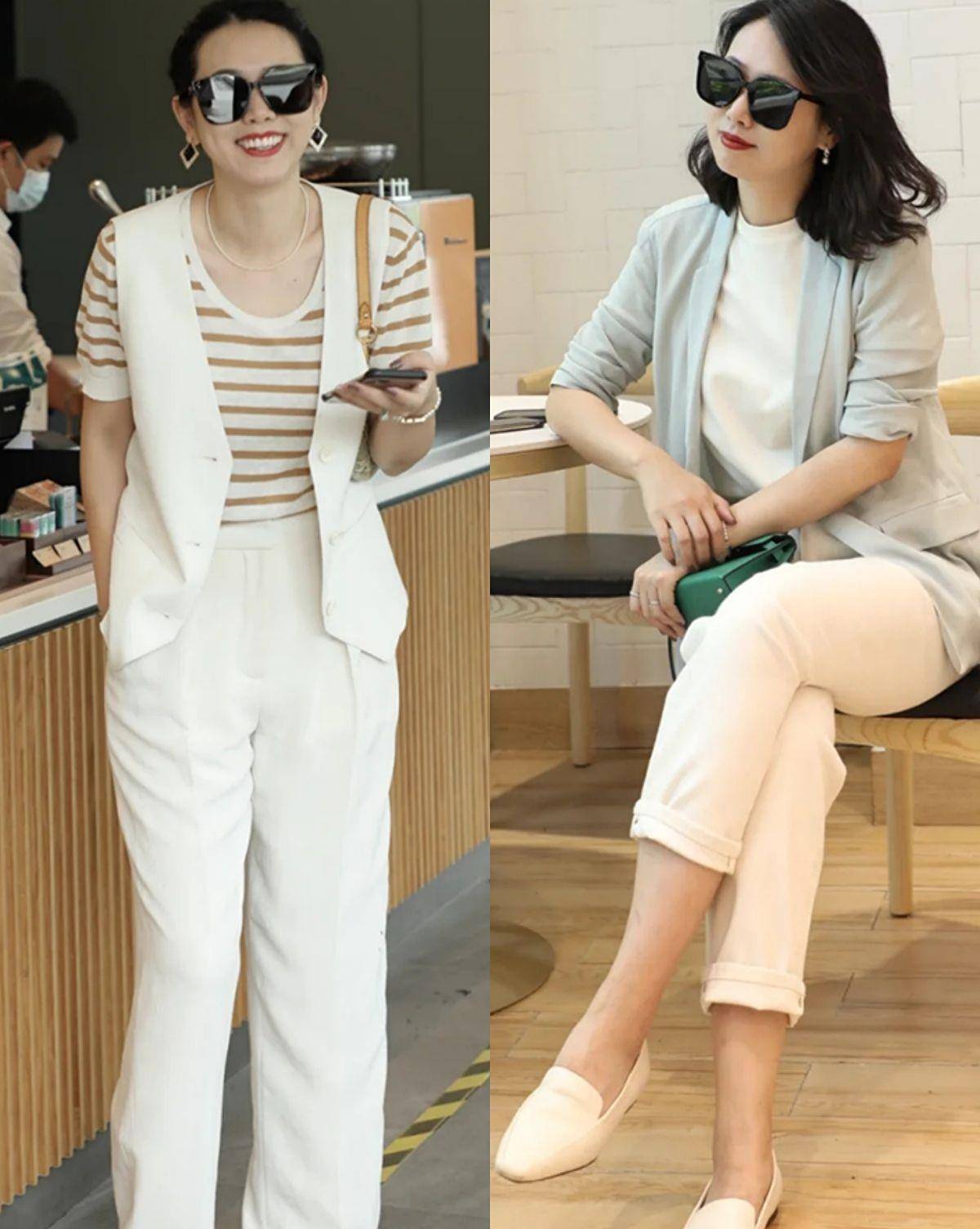 颜色|这才是中年女性该有的打扮,九分裤+平底鞋,显瘦舒适又知性