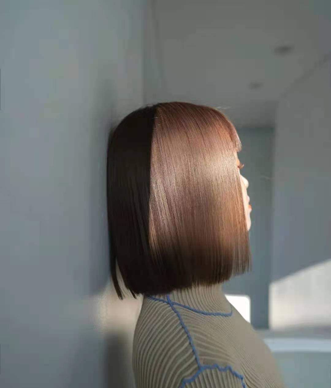 棕色|不用“漂色”不用“退色”，黑发一步染到位的生活色，显白又高级