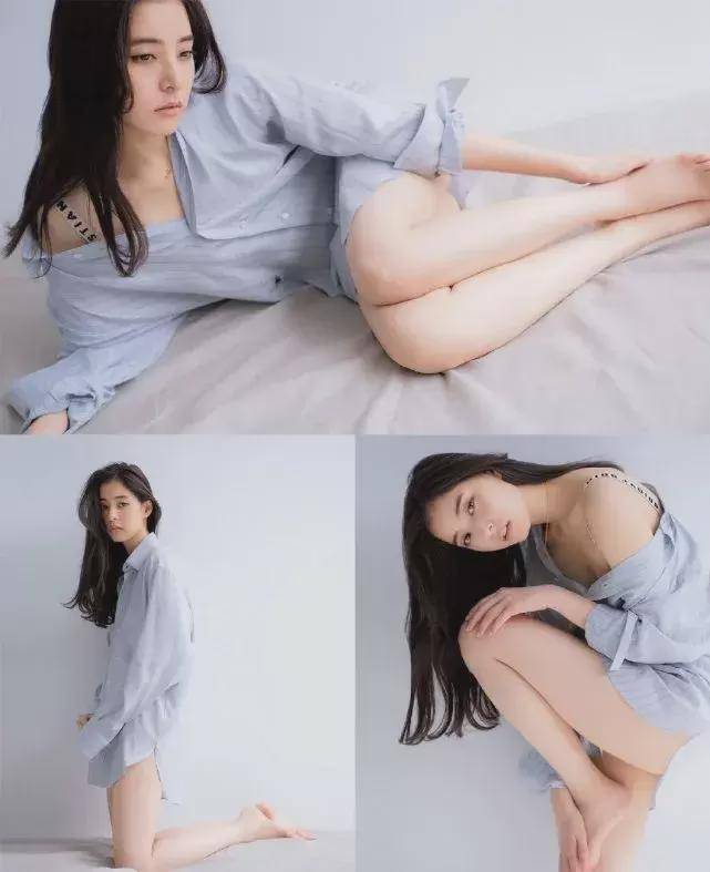 原创新木优子穿裸色连衣裙大秀婀娜身材又纯又欲