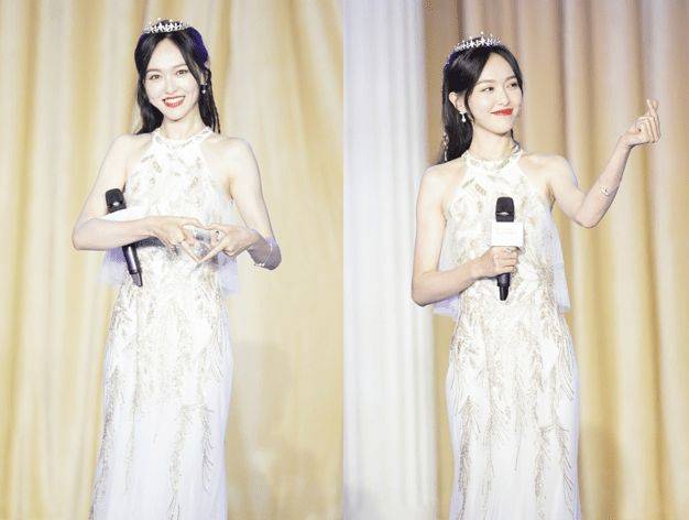 鱼尾|又被唐嫣的造型惊艳了，穿撞色“芭蕉扇”裙子十分个性，太有亮点