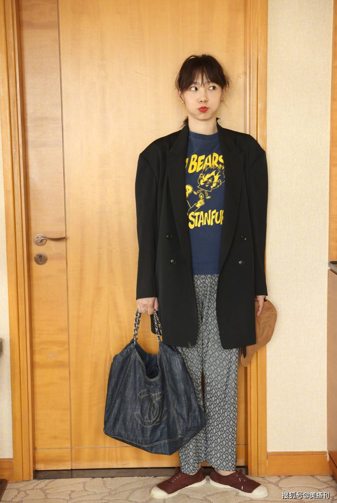 蓝色|白百何私服品味太好了吧！每一套都是日常好看系列，白百何风有了