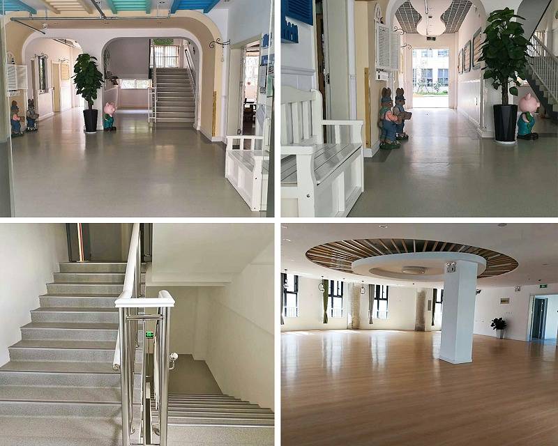 小区|寺巷幼儿园扩建项目—塑胶地面铺设效果