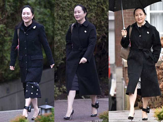 高太|孟晚舟再亮相，穿珍珠裙太奢华，发际线比老父亲还高太惹人心疼