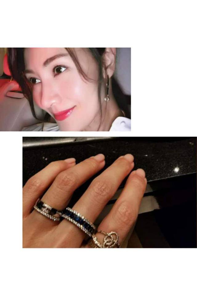 黑色|李嘉欣晒自拍！穿白衬衣雍容华贵，表面上晒美食，其实在秀大钻石
