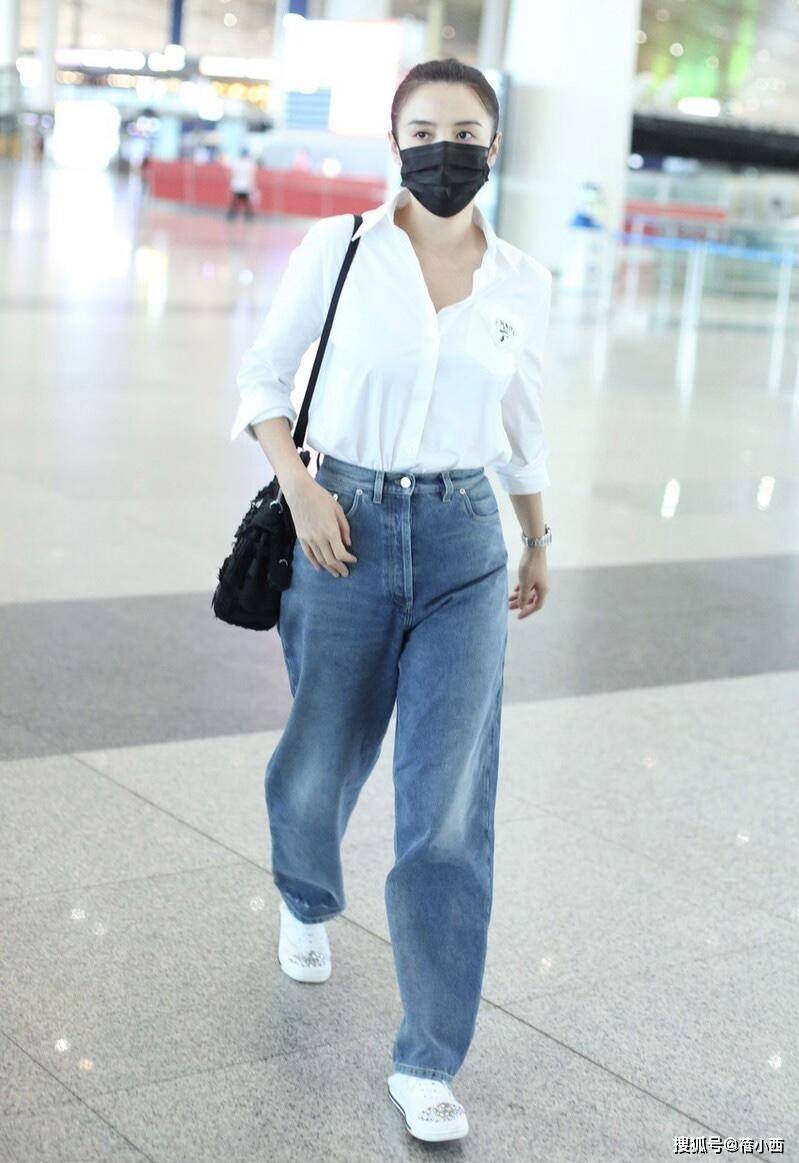 宋佳|宋佳的气质真是一等一的好,简单穿白衬衫+阔腿裤,就美出国际范