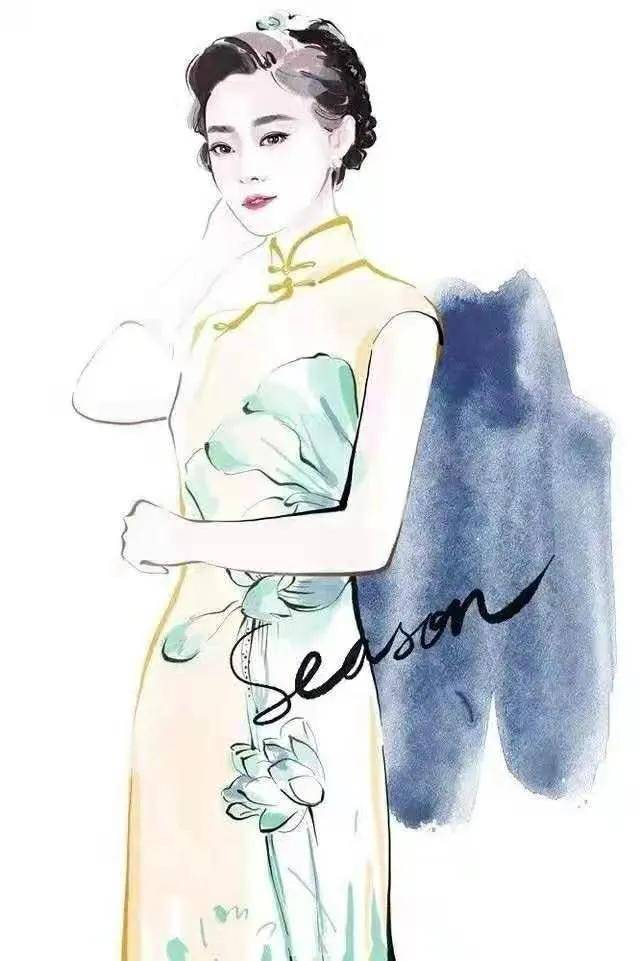 神秘感|设计师笔下的旗袍女子,神态气质同在,高贵优雅之中透露着神秘感