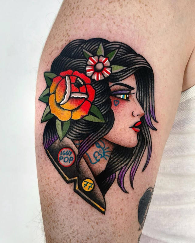 87张oldschool风格纹身图案欣赏