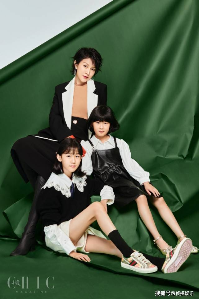 鲍蕾|陆毅妻女合体拍大片，12岁贝儿个头直追妈妈，母女仨同款长腿抢镜