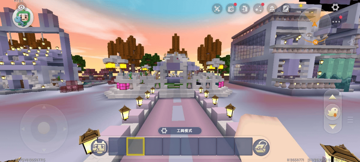 《迷你世界》之少女宫殿,玩家自制黛露小镇,成女孩子最爱