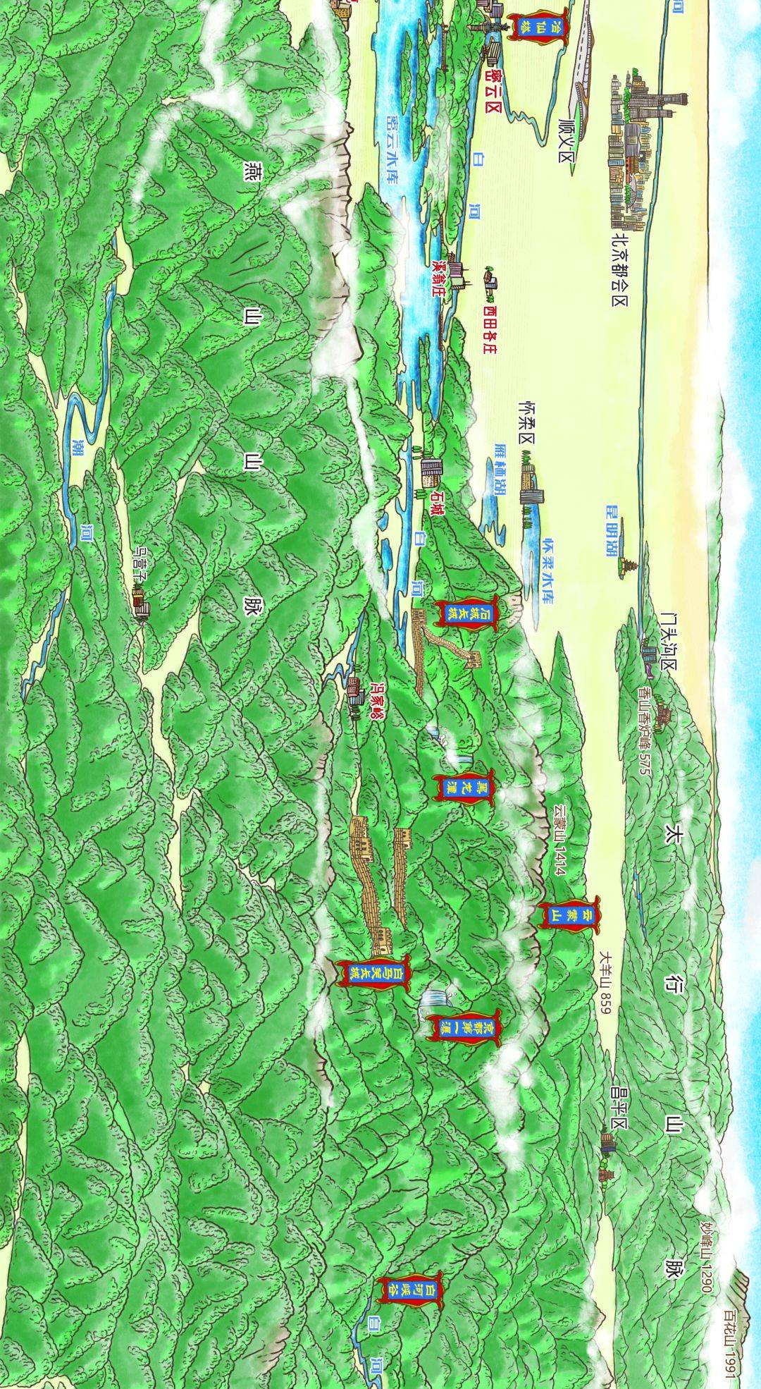 一幅青绿山水,像极了北京城的微缩版图