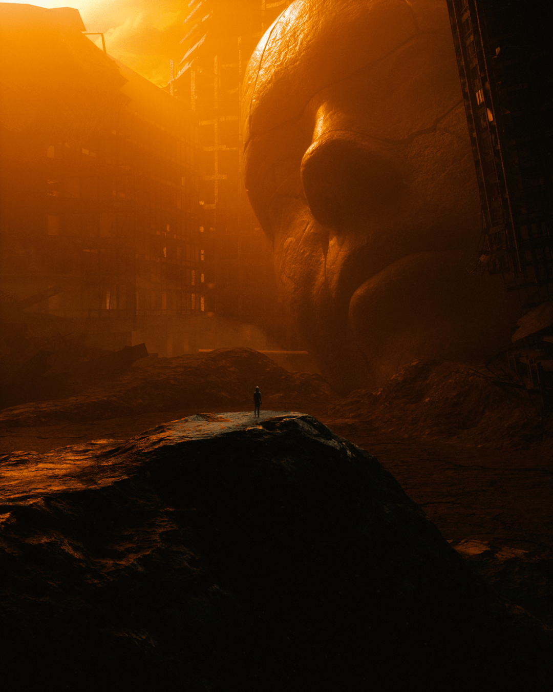 每日插画沉默而有力顶尖3d艺术大师的庞大世界观一眼惊艳太震撼了