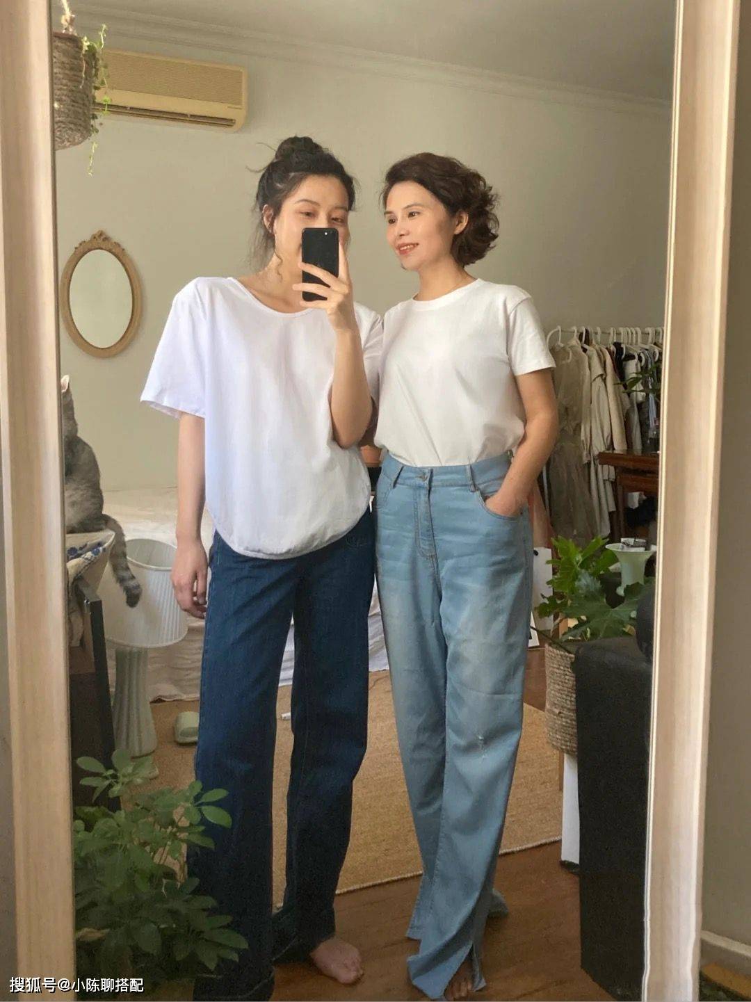 视觉|谁说小个子不适合穿阔腿裤？身高仅152的中年妈妈，靠会穿成典范