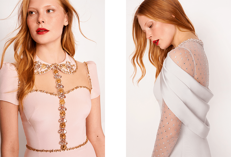 羽毛|Jenny Packham 2021秋冬系列，金属亮片光芒四射，羽毛流苏浪漫飘逸