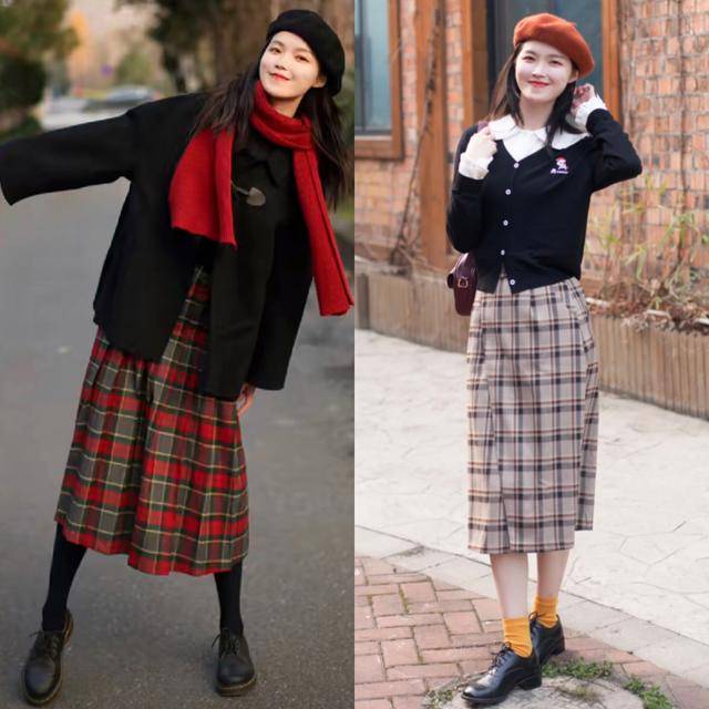 黑色|“半身裙”早秋这样穿，优雅温婉又可人